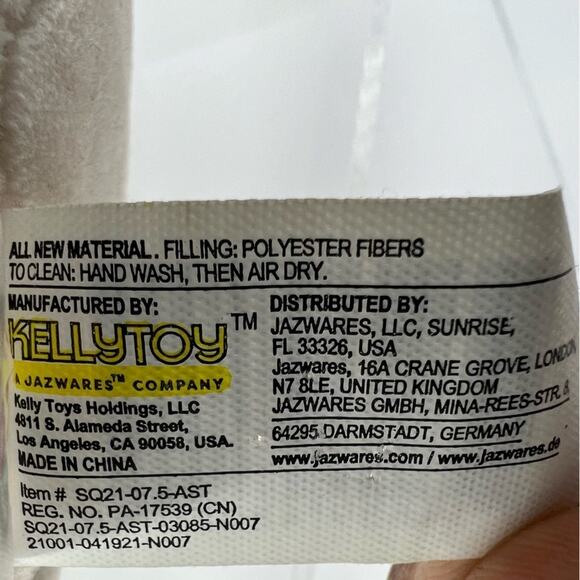 Squishmallow HugMees Harrison The Dog Kelly Toy Brown White Original - Picture 7 of 8